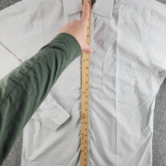 Brooks Brothers Non-Iron 15 2/3 Blue Check Cotton Regent Men Shirt Long Sleeve - Picture 11 of 16